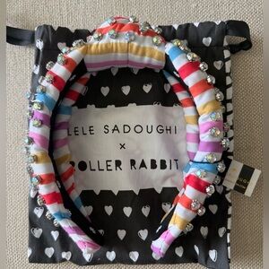 Lele Sadoughi x Roller Rabbit Crystal Knotted Headband